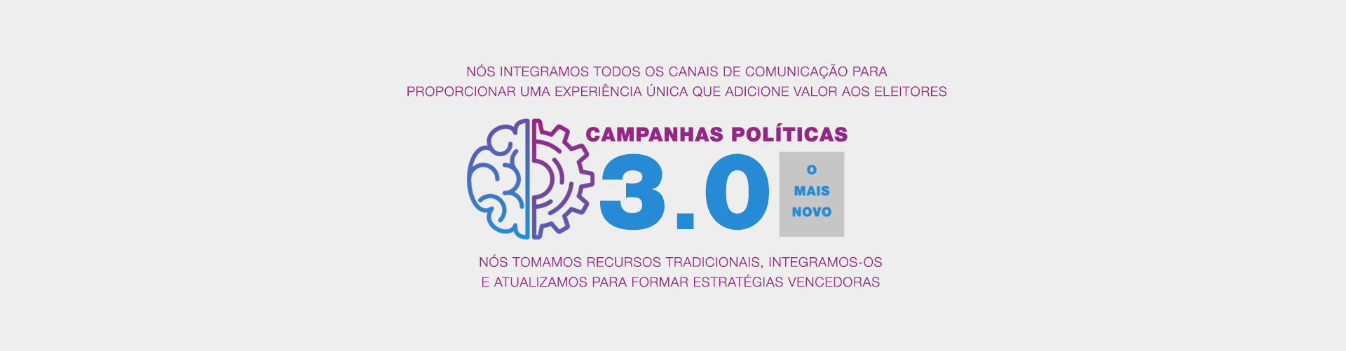 NÓS INTEGRAMOS TODOS OS CANAIS DE COMUNICAÇÃO PARA PROPORCIONAR UMA EXPERIÊNCIA ÚNICA QUE ADICIONE VALOR AOS ELEITORES
